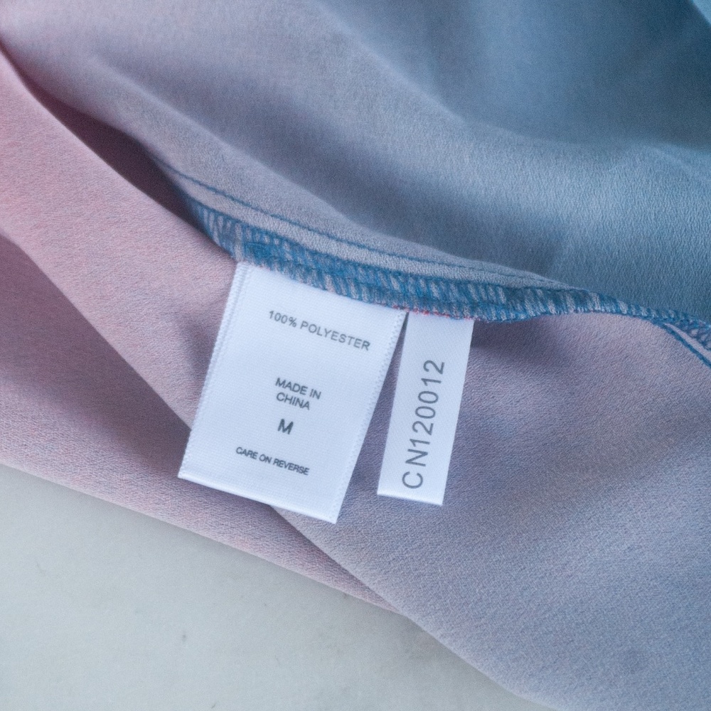 NWT New York & Company Rainbow Hi Low Ombre Blouse Top - Picture 6 of 9
